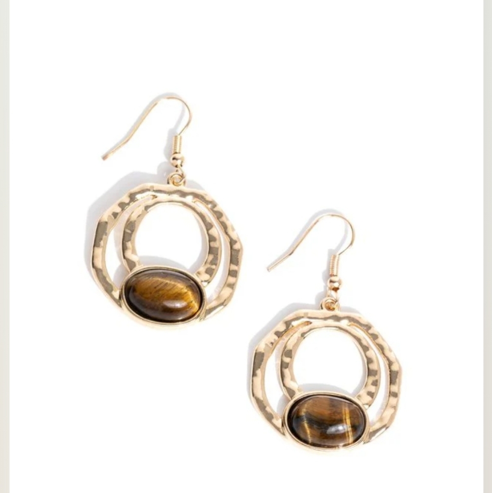 Terrestrial Retreat Brown Earrings Fishhook